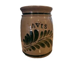 Vintage Westerwald Style Stoneware Pottery Crock Pennsylvania AVIS green